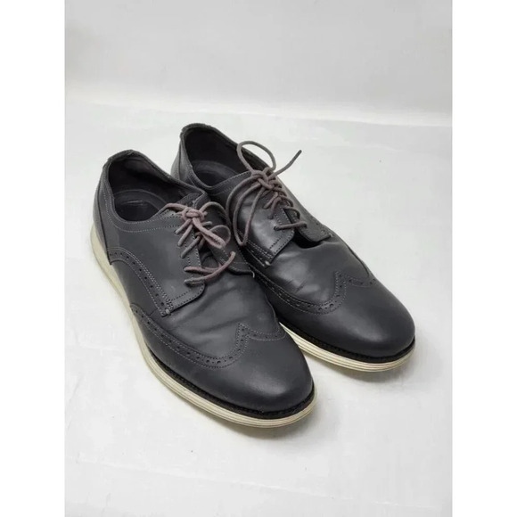 Cole Haan Original Grand Gray Wingtip Oxford Dress Shoes C30025 Men 11.5 - Picture 1 of 7